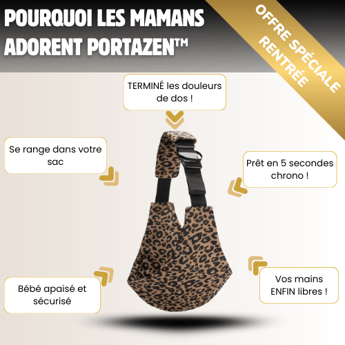 PortaZZen™ – Porte-bébé hanche pour dos soulagé & bras libres