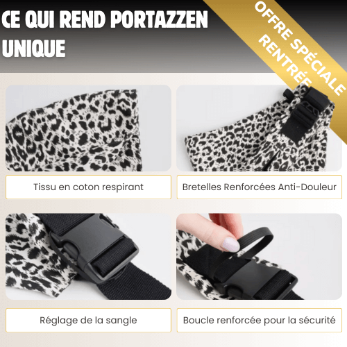 PortaZZen™ – Porte-bébé hanche pour dos soulagé & bras libres