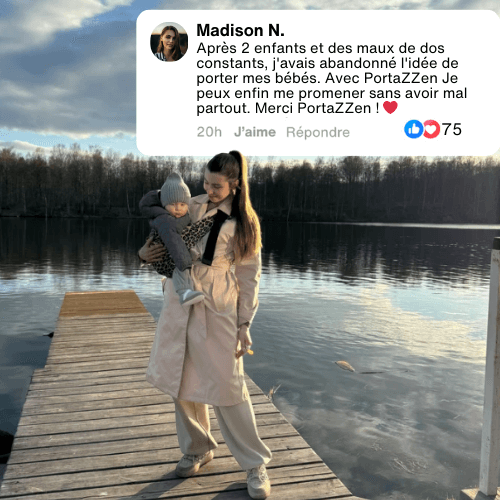 PortaZZen™ – Porte-bébé hanche pour dos soulagé & bras libres